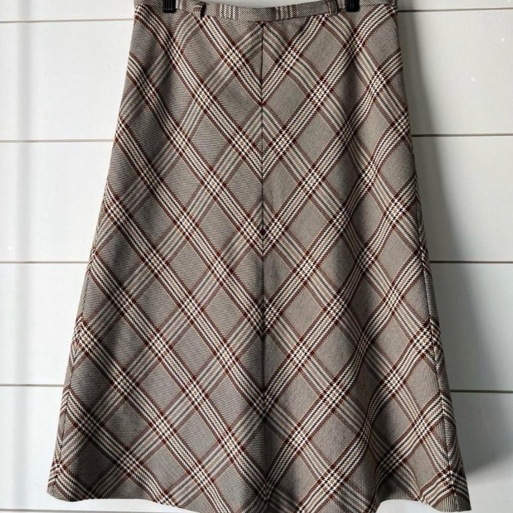 Vintage‎ Norton McNaughtin Petites A-line skirt. Brown colors. NWT.